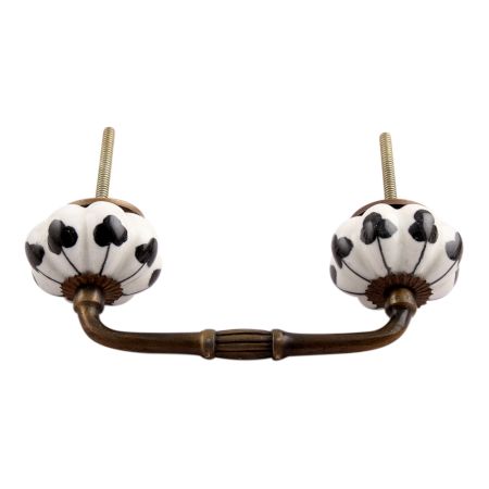 Black Leaf Melon Ceramic Bridge Handle